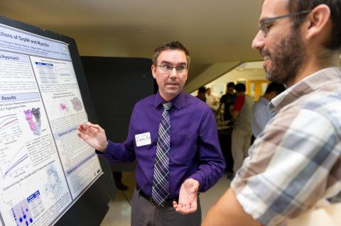 Postdoc Dustin Huard talks about his research with associate professor Joshua Weitz.