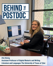 Zita in her current office as UT Tyler faculty